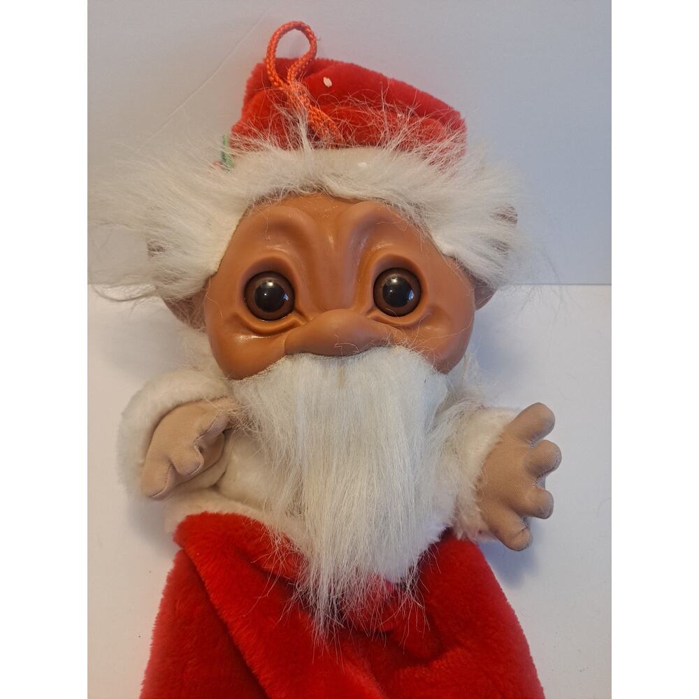 Vintage Thomas Dam Norfin troll Stocking Velvet red and white